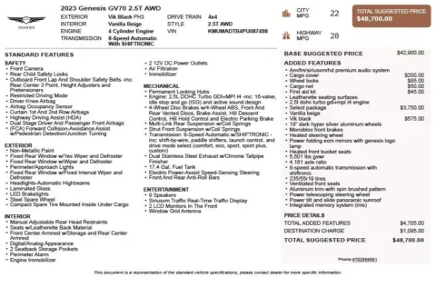 Another view of 2023 Genesis GV70 2.5T for sale in Duluth, GA at Autoplex Atlanta