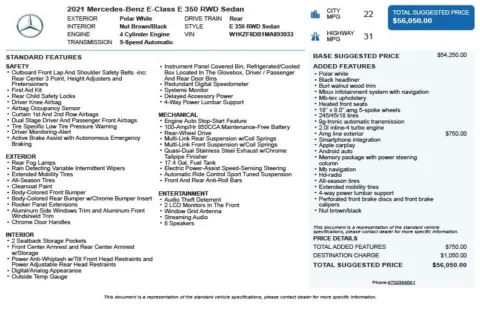 Another view of 2021 Mercedes-Benz E-Class E 350 for sale in Duluth, GA at Autoplex Atlanta