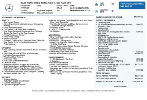 Another view of 2022 Mercedes-Benz GLB 250 for sale in Duluth, GA at Autoplex Atlanta