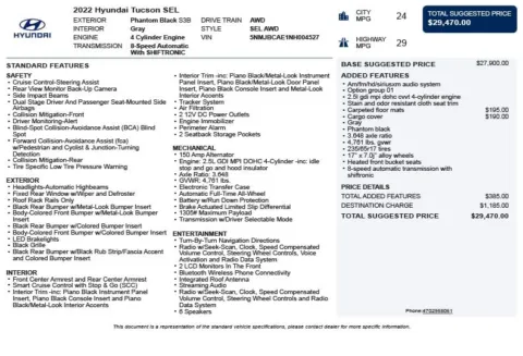 Another view of 2022 Hyundai Tucson SEL for sale in Duluth, GA at Autoplex Atlanta
