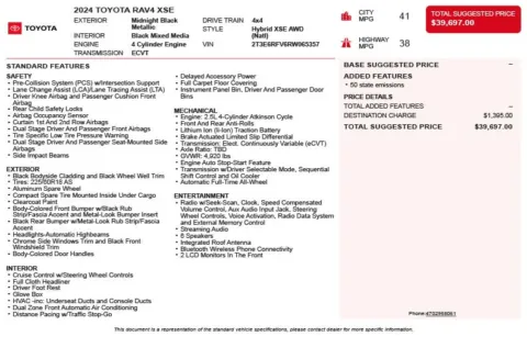 Another view of 2024 Toyota RAV4 Hybrid XSE for sale in Duluth, GA at Autoplex Atlanta