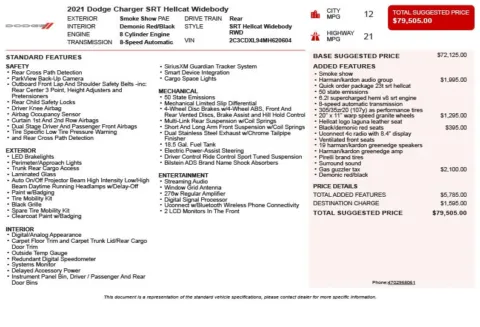 Another view of 2021 Dodge Charger SRT Hellcat Widebody for sale in Duluth, GA at Autoplex Atlanta