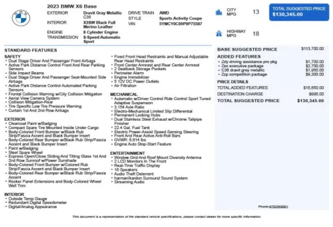 Another view of 2023 BMW X6 M for sale in Duluth, GA at Autoplex Atlanta