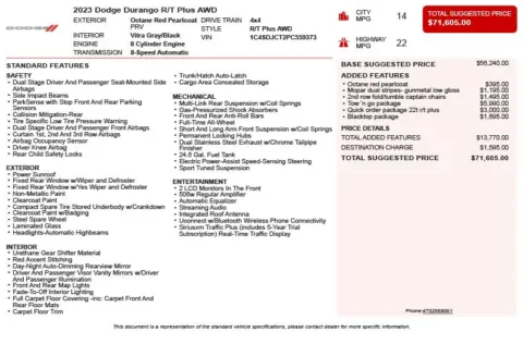 Another view of 2023 Dodge Durango R/T Plus for sale in Duluth, GA at Autoplex Atlanta