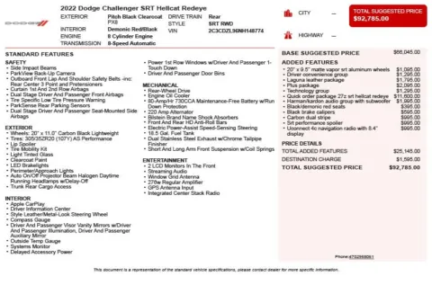 Another view of 2022 Dodge Challenger SRT Hellcat Redeye for sale in Duluth, GA at Autoplex Atlanta