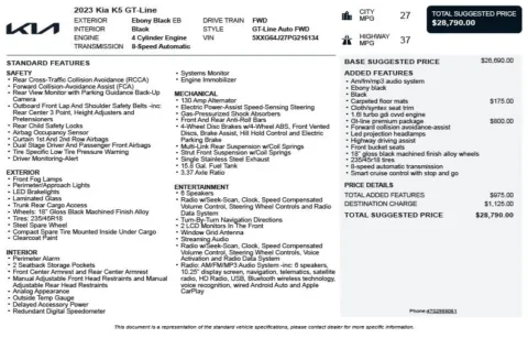 Another view of 2023 Kia K5 GT-Line for sale in Duluth, GA at Autoplex Atlanta