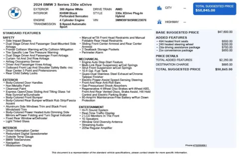 Another view of 2024 BMW 3 Series 330e xDrive for sale in Duluth, GA at Autoplex Atlanta