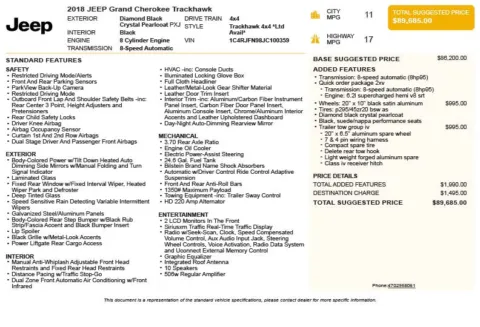 Another view of 2018 Jeep Grand Cherokee Trackhawk for sale in Duluth, GA at Autoplex Atlanta