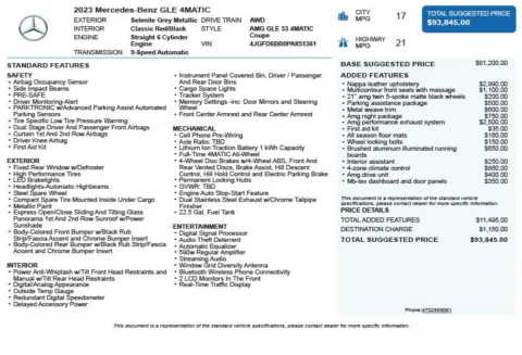 Another view of 2023 Mercedes-Benz GLE 53 AMG for sale in Duluth, GA at Autoplex Atlanta