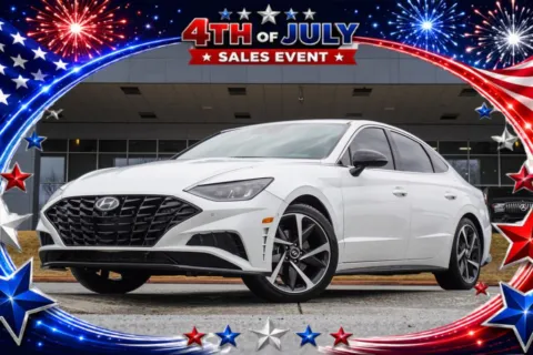 White 2021 Hyundai Sonata SEL Plus for sale in Duluth, GA
