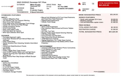 Another view of 2023 Dodge Durango R/T Plus for sale in Duluth, GA at Autoplex Atlanta