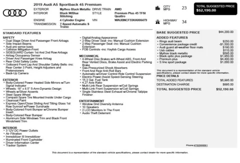 Another view of 2019 Audi A5 Sportback Premium Plus for sale in Duluth, GA at Autoplex Atlanta