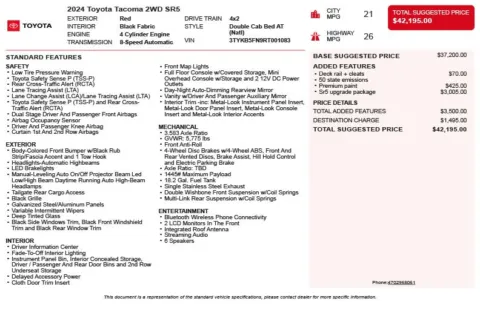 Another view of 2024 Toyota Tacoma SR5 for sale in Duluth, GA at Autoplex Atlanta