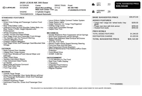 Another view of 2020 Lexus NX 300 Base for sale in Duluth, GA at Autoplex Atlanta