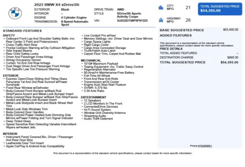 Another view of 2023 BMW X4 xDrive30i for sale in Duluth, GA at Autoplex Atlanta