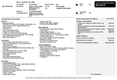 Another view of 2017 Lexus GX 460 for sale in Duluth, GA at Autoplex Atlanta