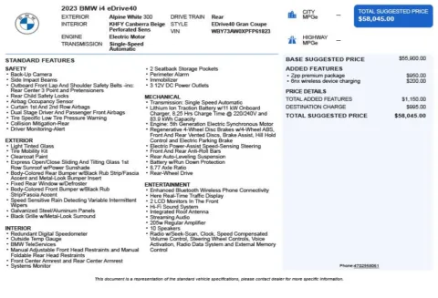 Another view of 2023 BMW i4 eDrive40 for sale in Duluth, GA at Autoplex Atlanta