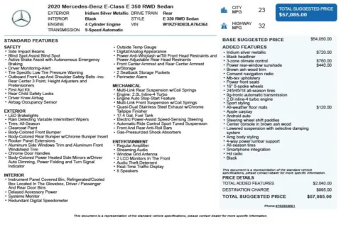 Another view of 2020 Mercedes-Benz E-Class E 350 for sale in Duluth, GA at Autoplex Atlanta