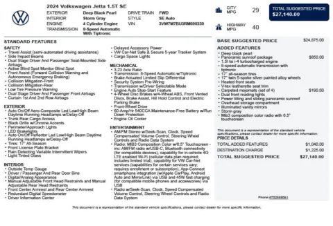 Another view of 2024 Volkswagen Jetta 1.5T SE for sale in Duluth, GA at Autoplex Atlanta
