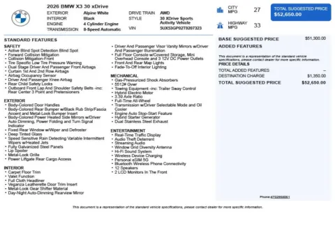 Another view of 2026 BMW X3 30 xDrive for sale in Duluth, GA at Autoplex Atlanta