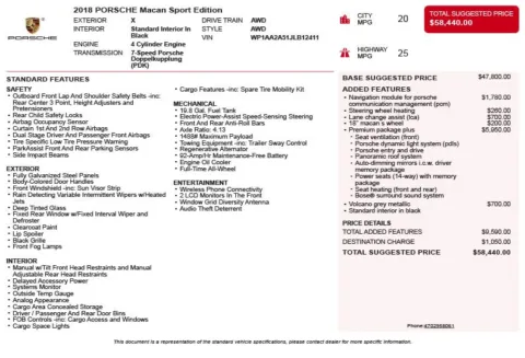 Another view of 2018 Porsche Macan for sale in Duluth, GA at Autoplex Atlanta