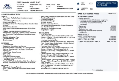 Another view of 2023 Hyundai IONIQ 5 SE for sale in Duluth, GA at Autoplex Atlanta