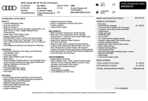 Another view of 2023 Audi Q5 45 S line Premium for sale in Duluth, GA at Autoplex Atlanta