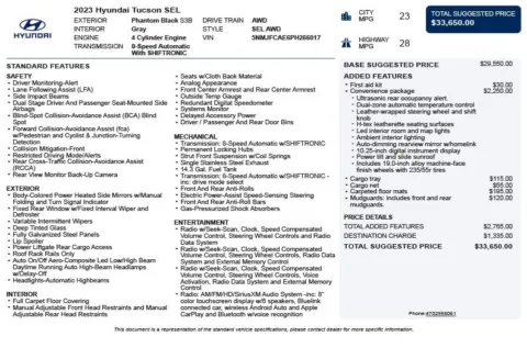 Another view of 2023 Hyundai Tucson SEL for sale in Duluth, GA at Autoplex Atlanta