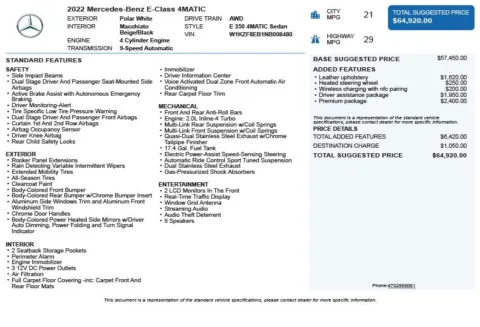Another view of 2022 Mercedes-Benz E-Class E 350 for sale in Duluth, GA at Autoplex Atlanta