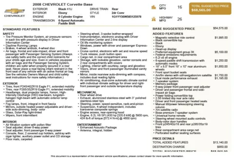 Another view of 2008 Chevrolet Corvette for sale in Duluth, GA at Autoplex Atlanta