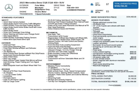 Another view of 2023 Mercedes-Benz EQS 450 for sale in Duluth, GA at Autoplex Atlanta