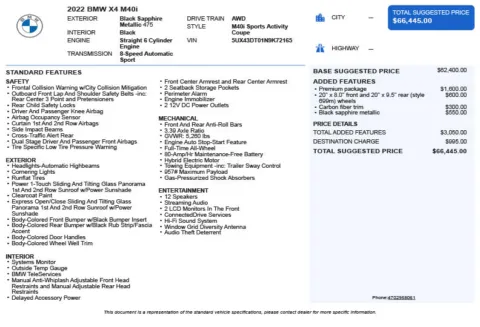 Another view of 2022 BMW X4 M40i for sale in Duluth, GA at Autoplex Atlanta