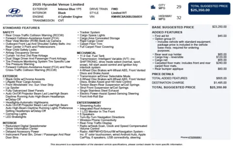 Another view of 2025 Hyundai Venue Limited for sale in Duluth, GA at Autoplex Atlanta