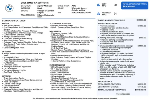 Another view of 2025 BMW X7 xDrive40i for sale in Duluth, GA at Autoplex Atlanta
