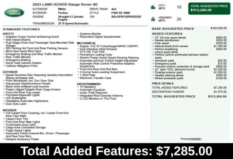Another view of 2023 Land Rover Range Rover SE for sale in Duluth, GA at Autoplex Atlanta