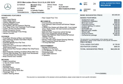 Another view of 2019 Mercedes-Benz GLA 250 for sale in Duluth, GA at Autoplex Atlanta