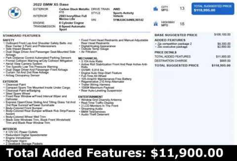 Another view of 2022 BMW X5 M for sale in Duluth, GA at Autoplex Atlanta