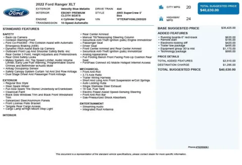 Another view of 2022 Ford Ranger XLT for sale in Duluth, GA at Autoplex Atlanta