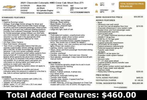 Another view of 2021 Chevrolet Colorado Z71 for sale in Duluth, GA at Autoplex Atlanta