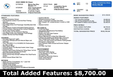 Another view of 2020 BMW X5 M for sale in Duluth, GA at Autoplex Atlanta