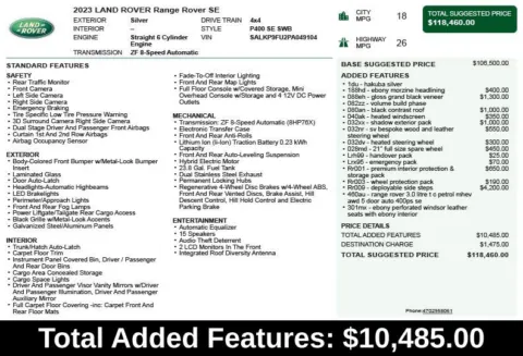 Another view of 2023 Land Rover Range Rover SE for sale in Duluth, GA at Autoplex Atlanta