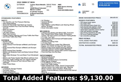 Another view of 2022 BMW X7 M50i for sale in Duluth, GA at Autoplex Atlanta