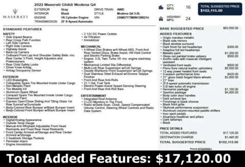 Another view of 2022 Maserati Ghibli Modena Q4 for sale in Duluth, GA at Autoplex Atlanta