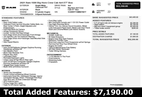 Another view of 2021 Ram 1500 Big Horn/Lone Star for sale in Duluth, GA at Autoplex Atlanta