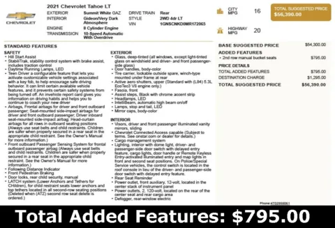 Another view of 2021 Chevrolet Tahoe LT for sale in Duluth, GA at Autoplex Atlanta