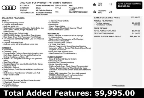 Another view of 2022 Audi SQ5 Prestige for sale in Duluth, GA at Autoplex Atlanta