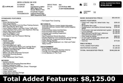 Another view of 2019 Lexus LX 570 for sale in Duluth, GA at Autoplex Atlanta