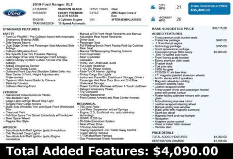 Another view of 2019 Ford Ranger XLT for sale in Duluth, GA at Autoplex Atlanta