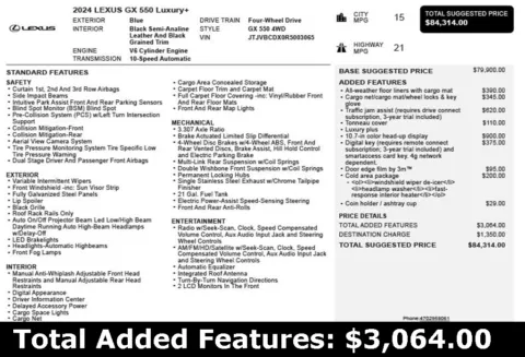 Another view of 2024 Lexus GX 550 Luxury+ for sale in Duluth, GA at Autoplex Atlanta