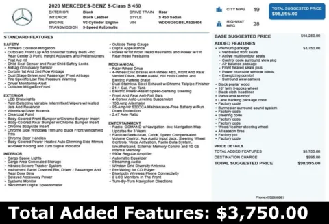 Another view of 2020 Mercedes-Benz S-Class S 450 for sale in Duluth, GA at Autoplex Atlanta